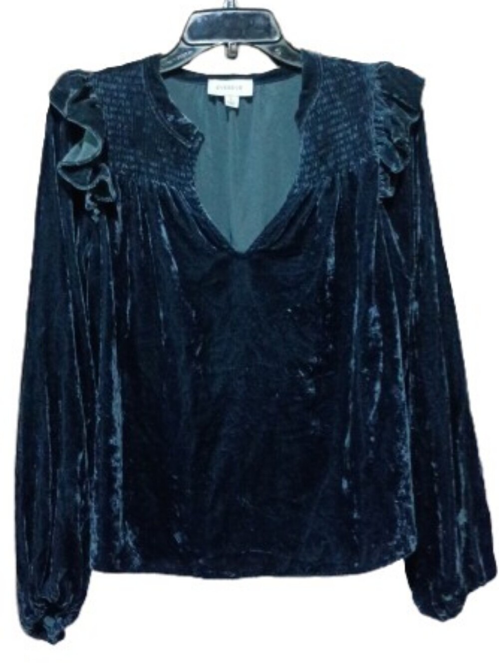 EVEREVE Velvet Smocked Detail Blouse